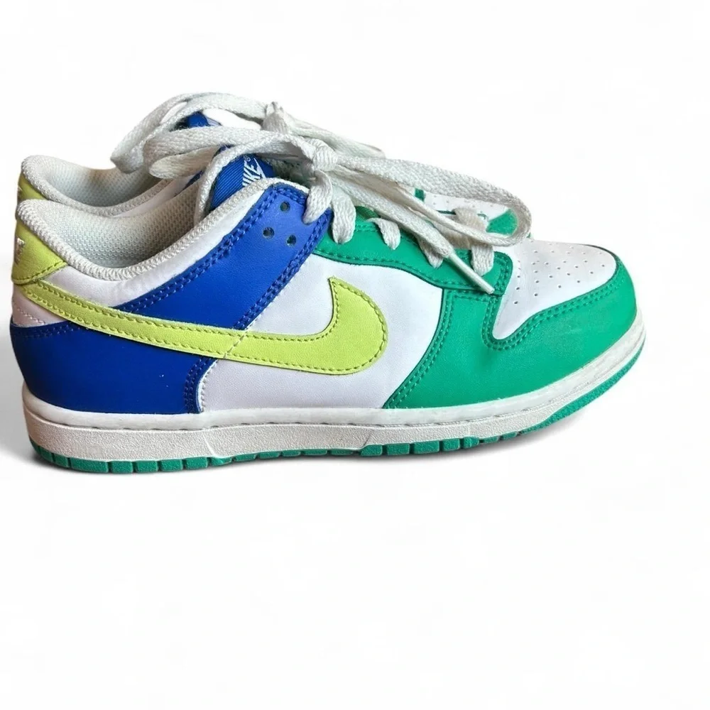 Nike Dunk Low GS Stadium Green Royal 3Y – Kids Color Block Sneakers